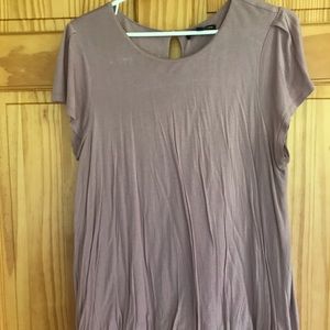 Washed pink shirt sleeved blouse